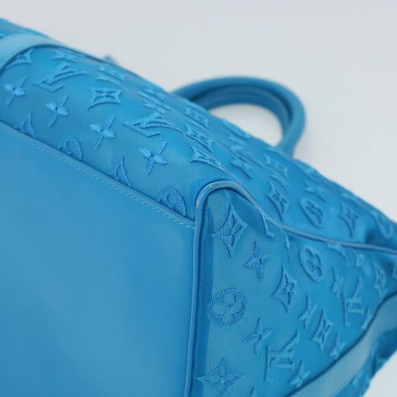 LOUIS VUITTON Mesh Keepall Triangle 50 Boston Bag Turquoise Blue M45048 - Picture 8 of 16